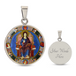 Jesus King of Glory circle pendant necklace