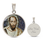 St Paul the Apostle mosaic circle pendant necklace