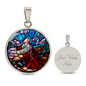 Agony in the Garden circle pendant necklace