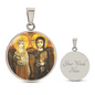 Christ and Abbot Menas pendant necklace