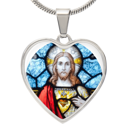 sacred heart of Jesus necklace