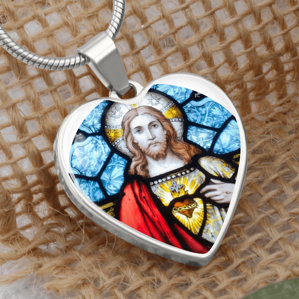 sacred heart of Jesus necklace