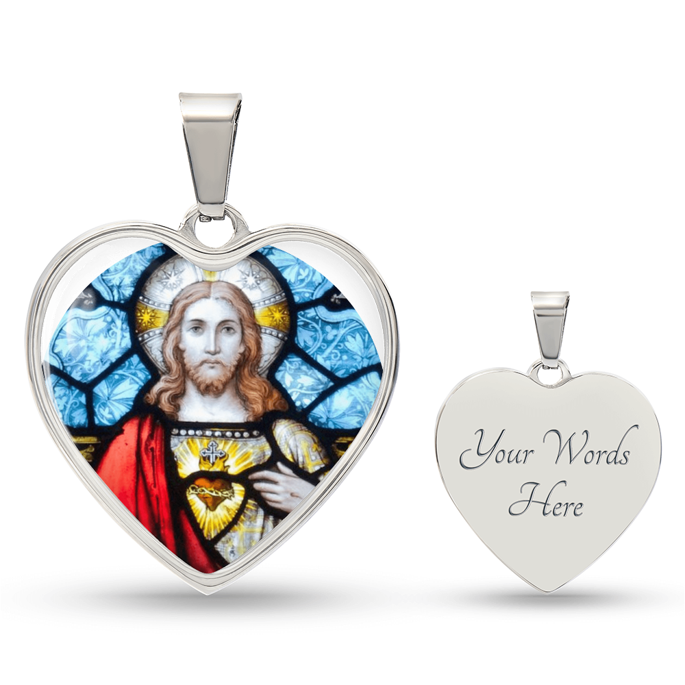 sacred heart of Jesus necklace