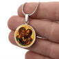 Saint Peter and Saint Paul icon circle pendant necklace