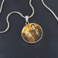 Christ and Abbot Menas pendant necklace