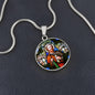 Saint Jude Thaddaeus  pendant necklace, Patron saint of  Lost Causes, St Jude stain glass gift
