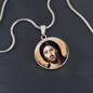 Jesus Christ Pantocrator of Sinai circle pendant necklace