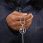 The Vision of Our Lady of Lourdes circle pendant necklace