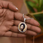 Jesus Christ Pantocrator of Sinai circle pendant necklace