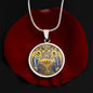 Eucharist icon circle pendant necklace