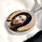 Jesus Christ Pantocrator of Sinai circle pendant necklace