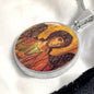 Archangel Michael circle pendant necklace