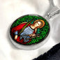 Saint Agatha circle pendant necklace