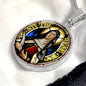 St Terese of Avila circle pendant necklace