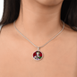 Saint Lucy circle pendant necklace