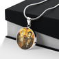 Christ and Abbot Menas pendant necklace
