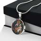 Prophet Elijah circle pendant necklace