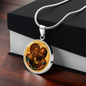 Saint Peter and Saint Paul icon circle pendant necklace