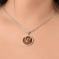 Archangel Michael circle pendant necklace
