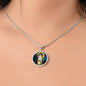 St Clare of Assisi circle pendant necklace
