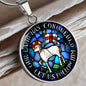 Lamb of God necklace, Lamb of God Agnus Dei pendant necklace, Our Lamb Has Conquered Let Us Follow Him, Lamb of God pendant