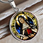 St Terese of Avila circle pendant necklace