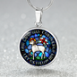 Lamb of God necklace, Lamb of God Agnus Dei pendant necklace, Our Lamb Has Conquered Let Us Follow Him, Lamb of God pendant