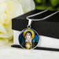 St Clare of Assisi circle pendant necklace