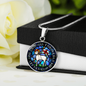 Lamb of God necklace, Lamb of God Agnus Dei pendant necklace, Our Lamb Has Conquered Let Us Follow Him, Lamb of God pendant