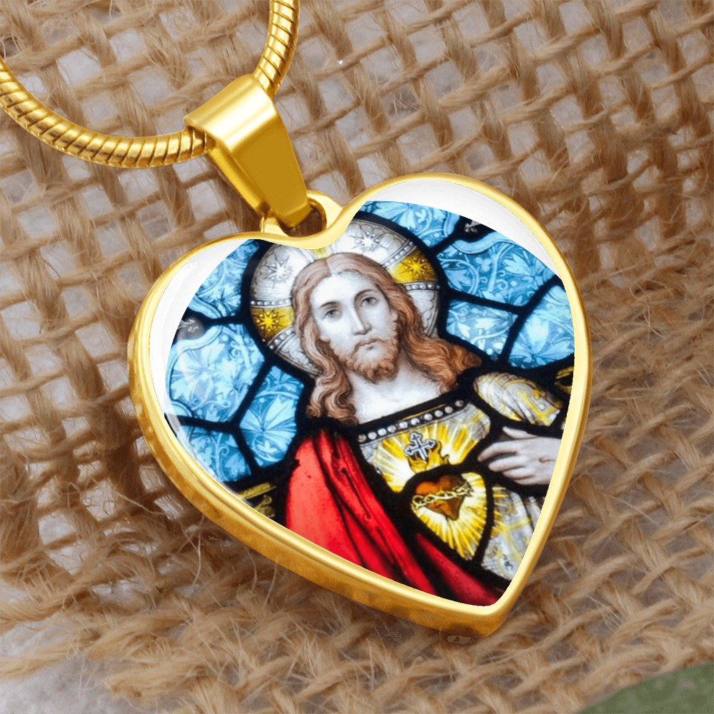 sacred heart of Jesus necklace