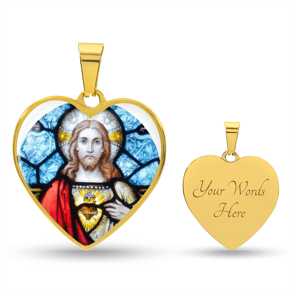 sacred heart of Jesus necklace