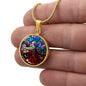 Agony in the Garden circle pendant necklace