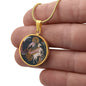 Prophet Elijah circle pendant necklace