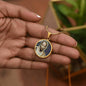 St Paul the Apostle mosaic circle pendant necklace