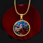 Agony in the Garden circle pendant necklace