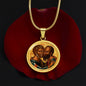 Saint Peter and Saint Paul icon circle pendant necklace