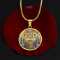Eucharist icon circle pendant necklace