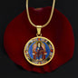 Jesus King of Glory circle pendant necklace