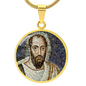 St Paul the Apostle mosaic circle pendant necklace