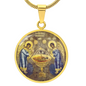 Eucharist icon circle pendant necklace