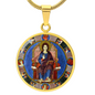 Jesus King of Glory circle pendant necklace