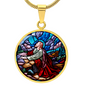 Agony in the Garden circle pendant necklace