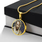 St Paul the Apostle mosaic circle pendant necklace
