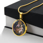 Prophet Elijah circle pendant necklace
