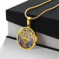 Eucharist icon circle pendant necklace