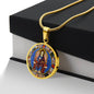 Jesus King of Glory circle pendant necklace