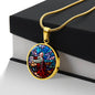 Agony in the Garden circle pendant necklace