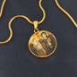 Christ and Abbot Menas pendant necklace