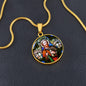 Saint Jude Thaddaeus  pendant necklace, Patron saint of  Lost Causes, St Jude stain glass gift