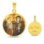 Christ and Abbot Menas pendant necklace